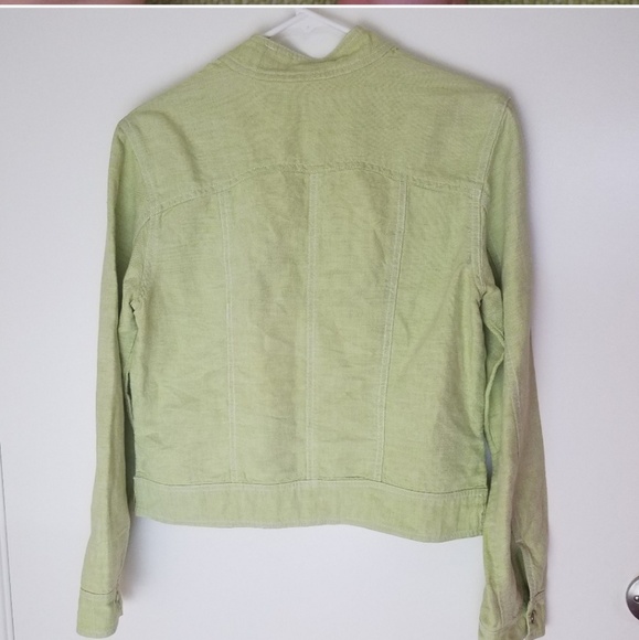 J. Jill Jacket Linen Green - Picture 4 of 7